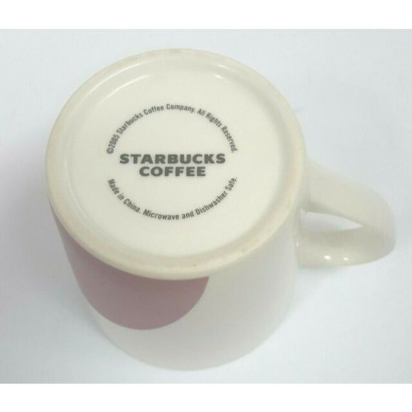 3/$28 Starbucks curve swirl pearl pink white gray 2005 mug cup - Picture 4 of 6